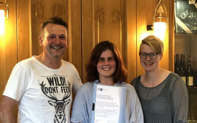Franziska Stratmann zusammen mit Thomas Brenzel und Meike Thomas