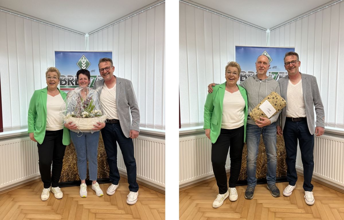 Zwei Bilderzeigen jeweils Antje und Thomas Brenzel zusammen mit Monika Schlegel und Detlef Schwarz